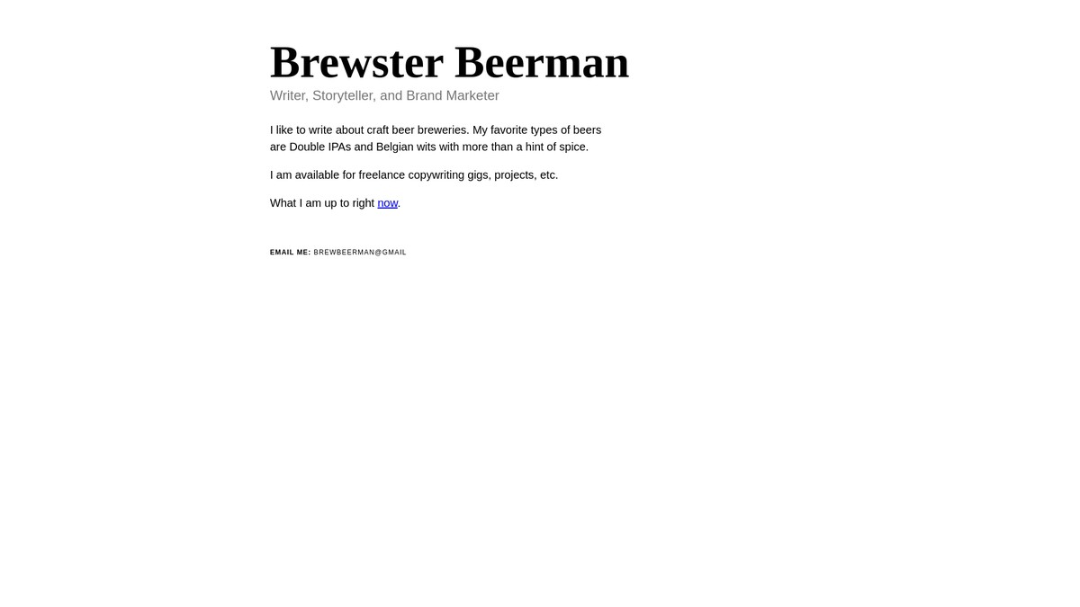 brewsterbeerman.com screenshot
