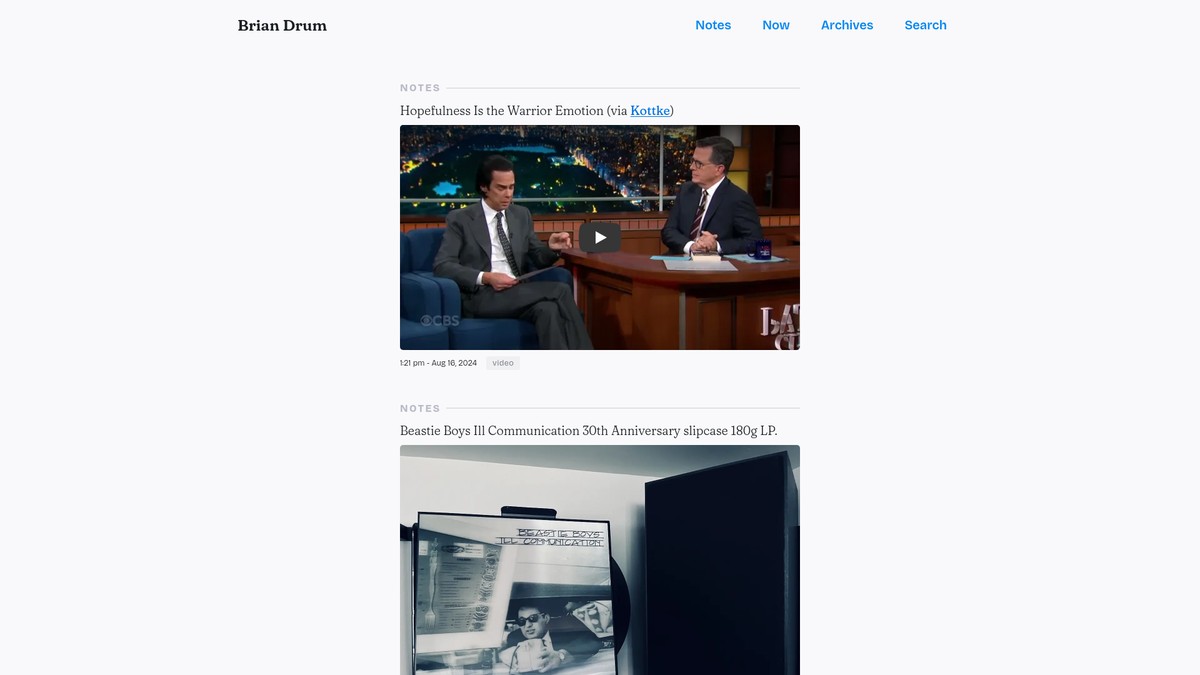 briandrum.net screenshot