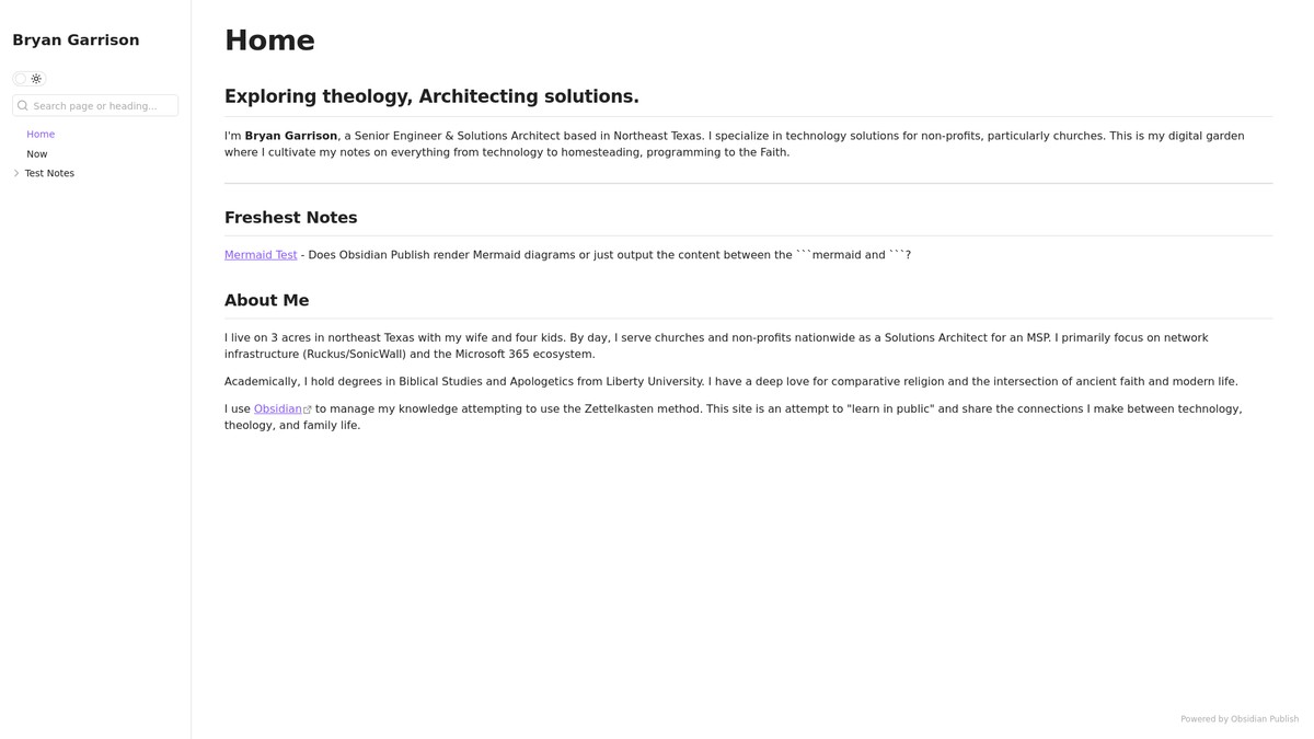 bryangarrison.com screenshot