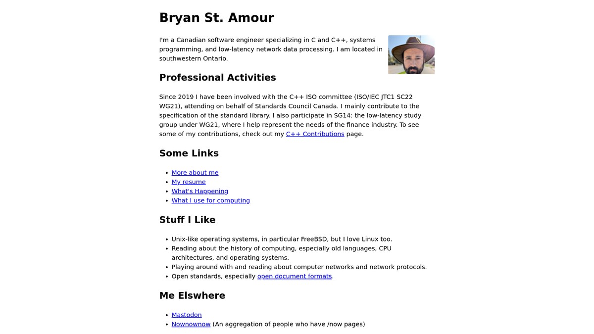 bryanstamour.com screenshot