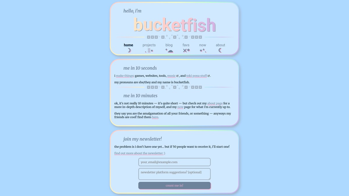 bucketfish.me screenshot