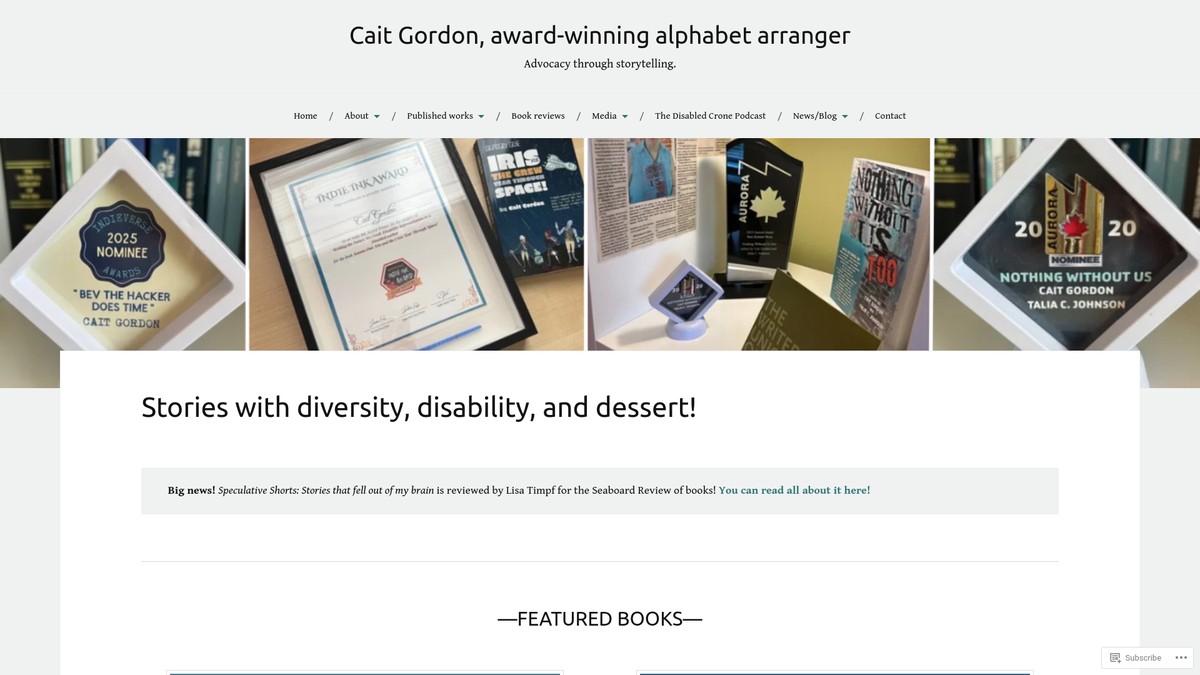 Screenshot of caitgordon.com