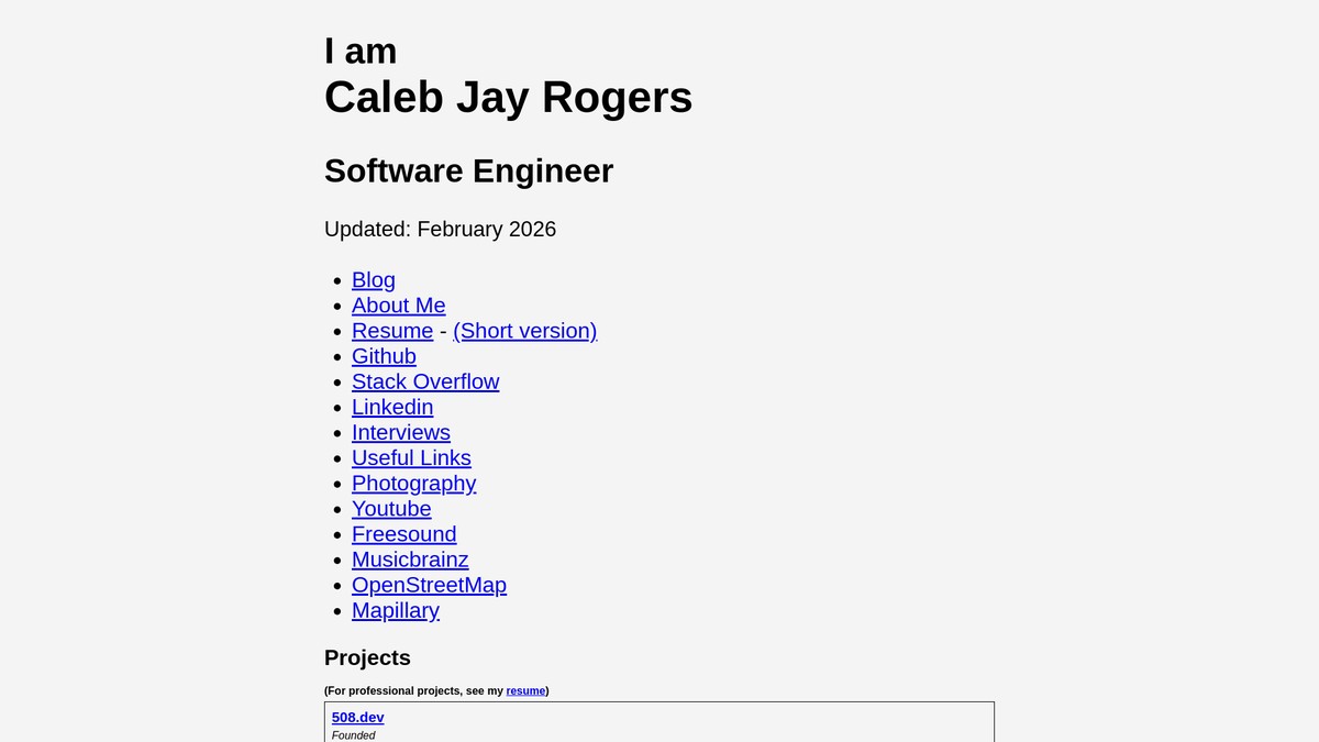 calebjay.com screenshot