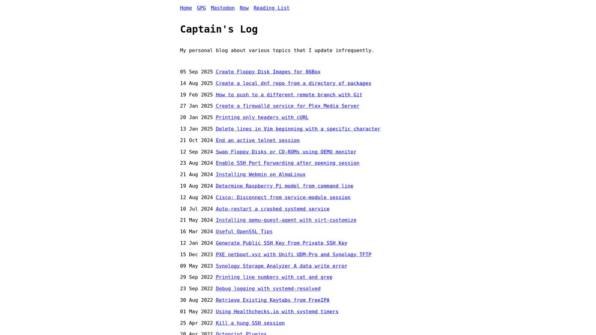 captainslog.me screenshot