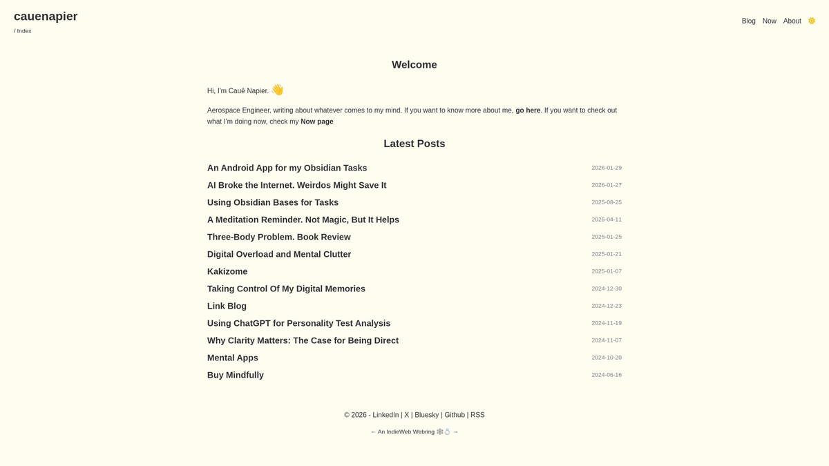cauenapier.com screenshot