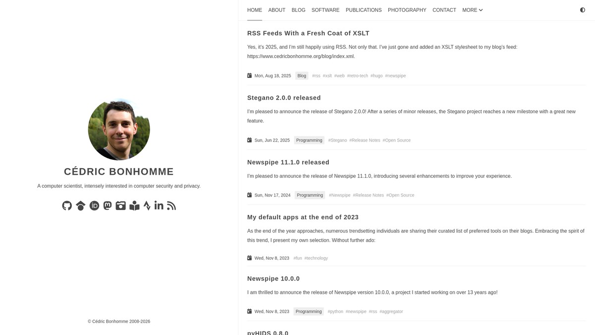cedricbonhomme.org screenshot