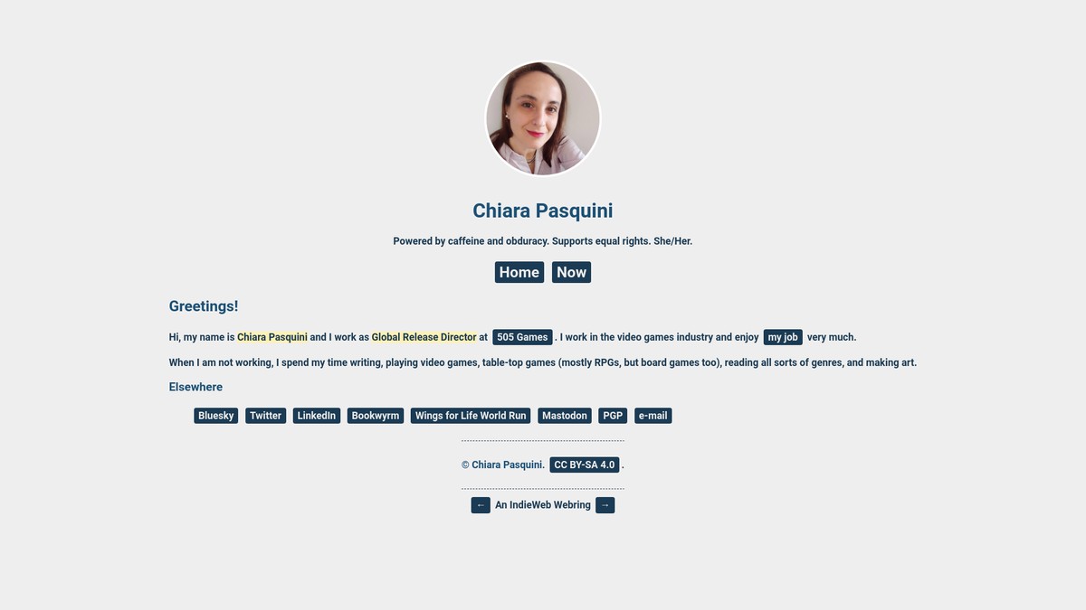 chiarapasquini.net screenshot