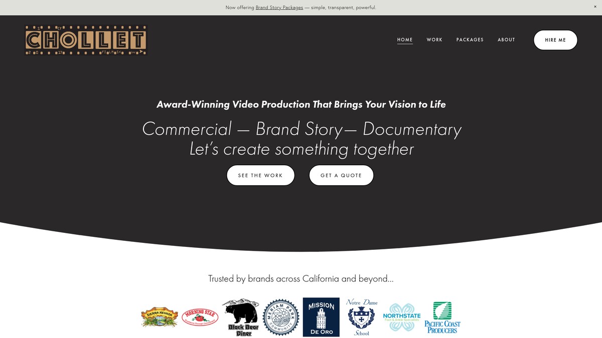 Screenshot of cholletfilms.com