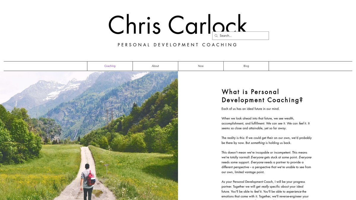 chriscarlock.com screenshot