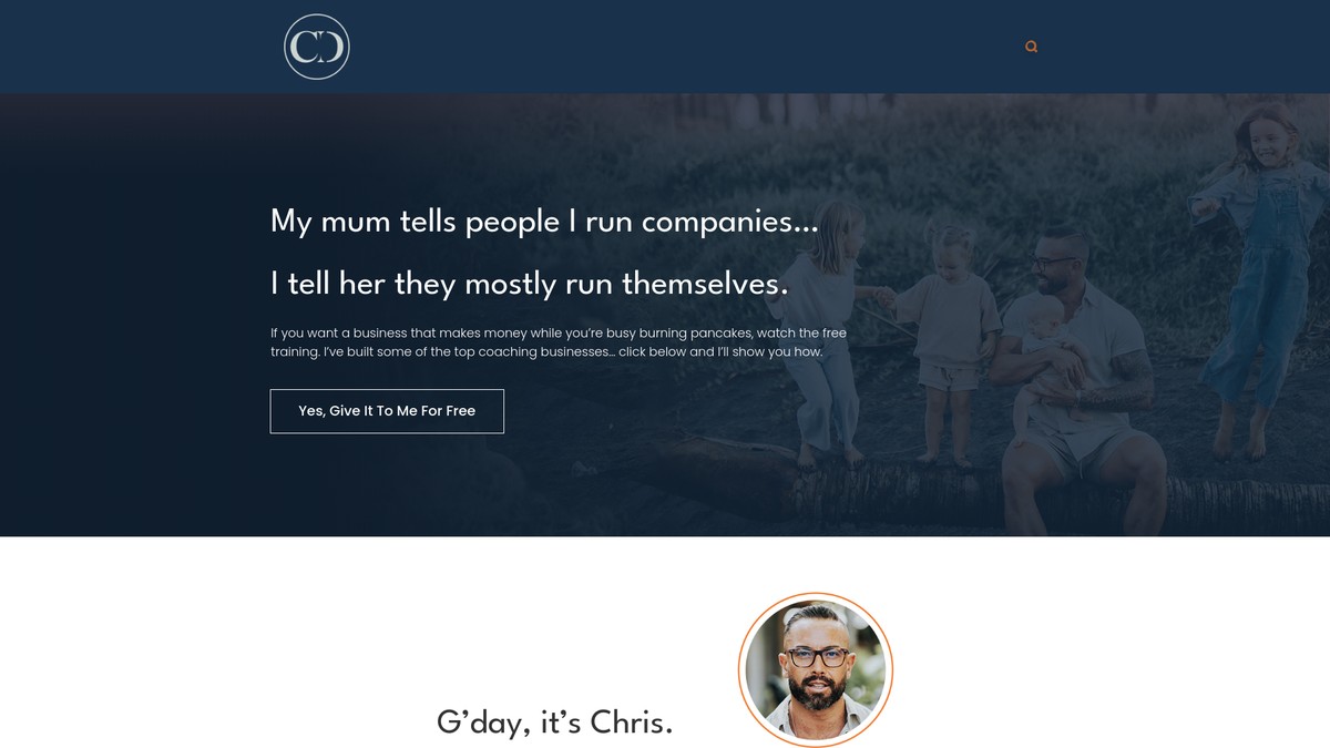 chrisdufey.com screenshot