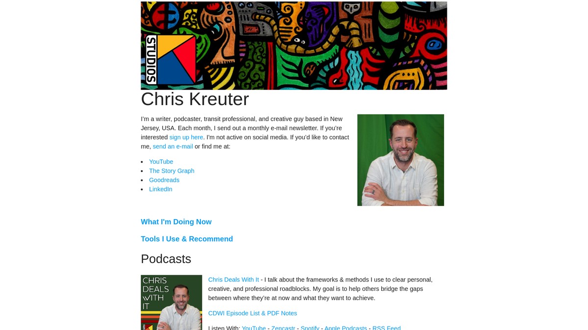 chriskreuter.com screenshot
