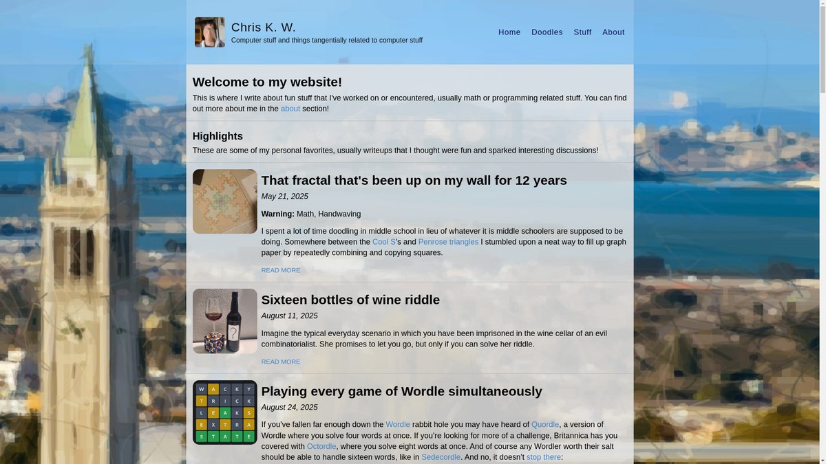 chriskw.xyz screenshot