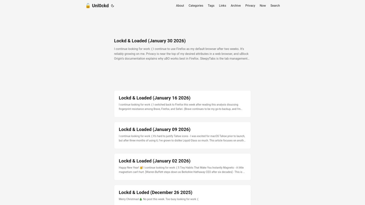 chrislockard.net screenshot