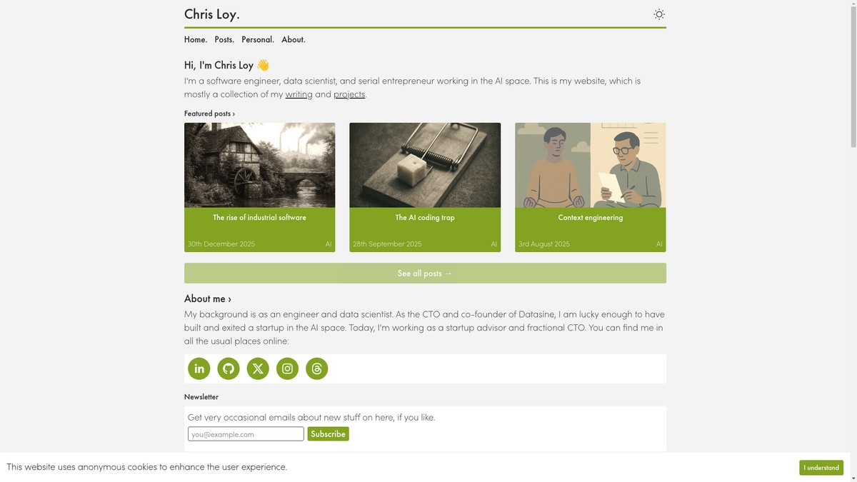 chrisloy.dev screenshot