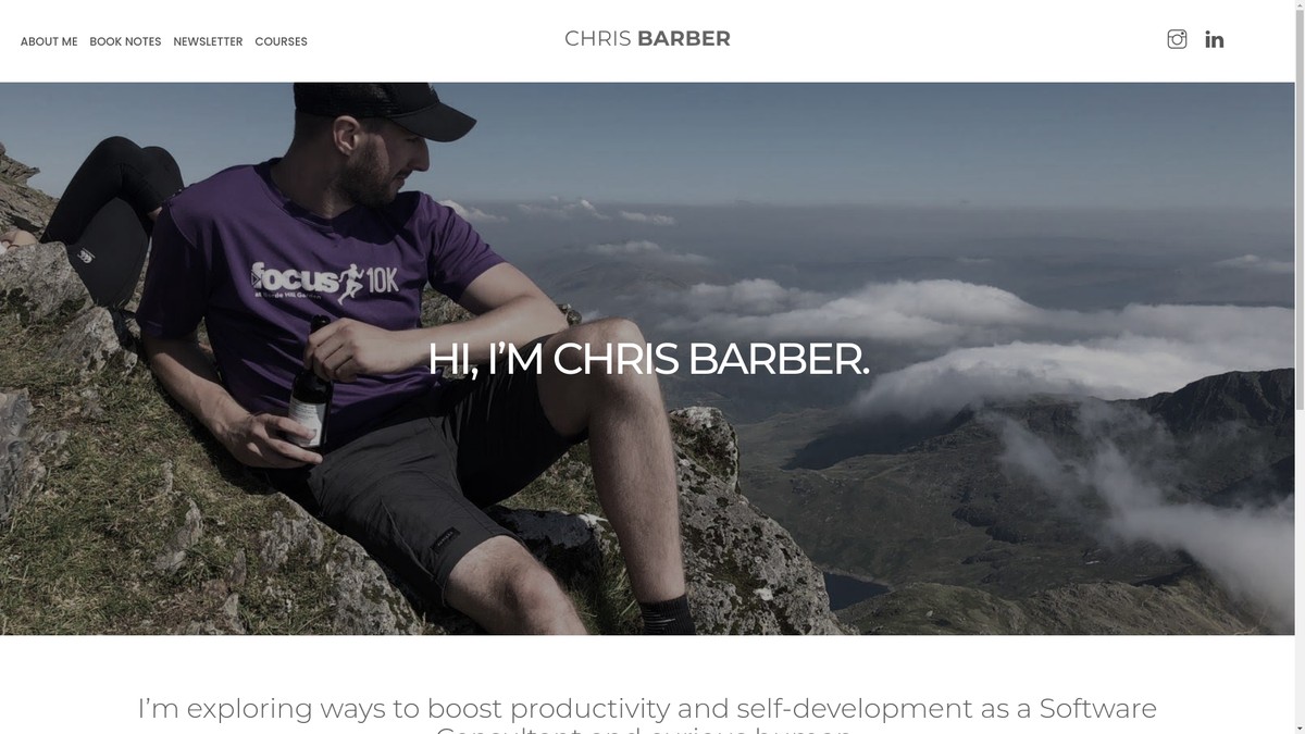 chrispbarber.com screenshot