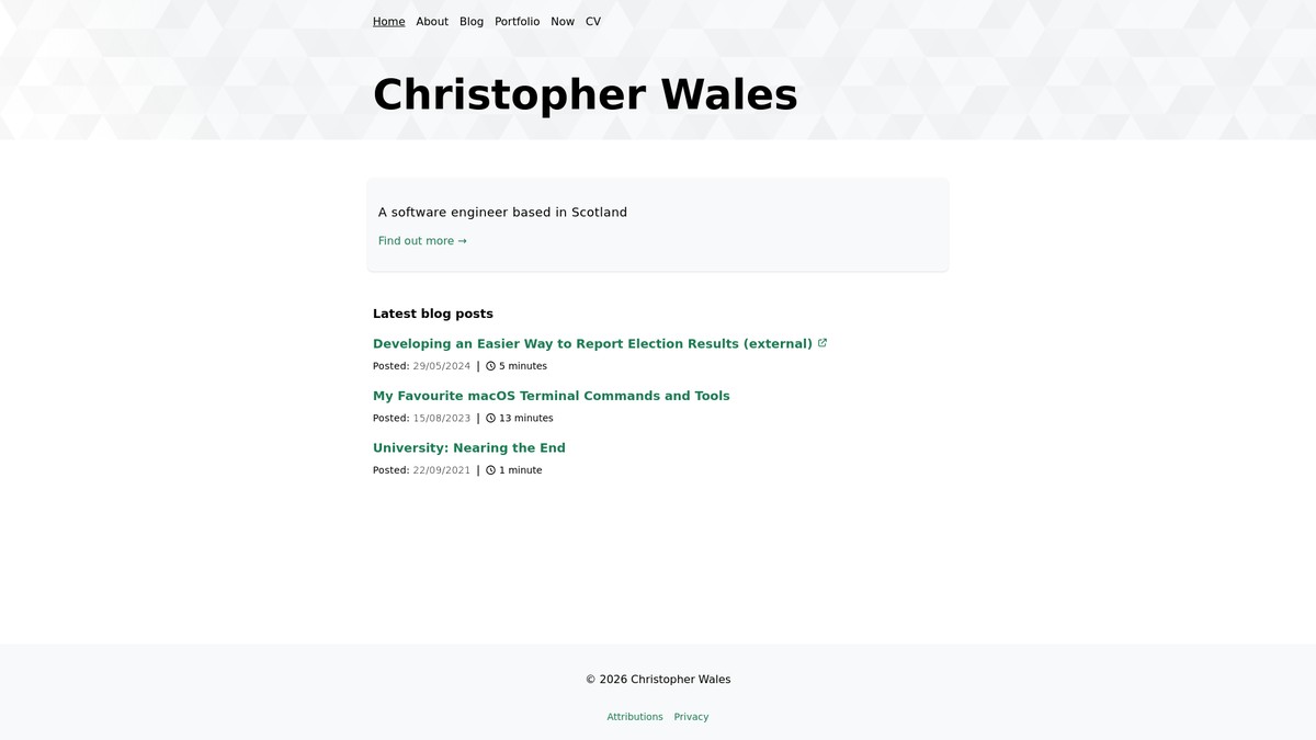 chriswales.uk screenshot
