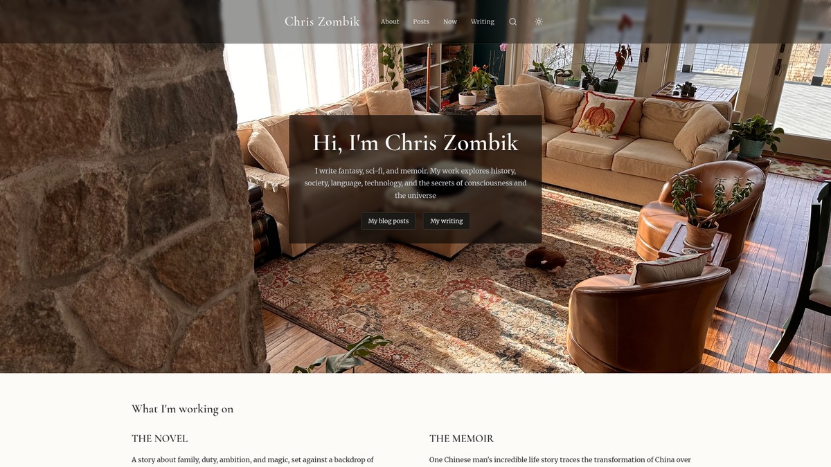 Screenshot of chriszombik.com