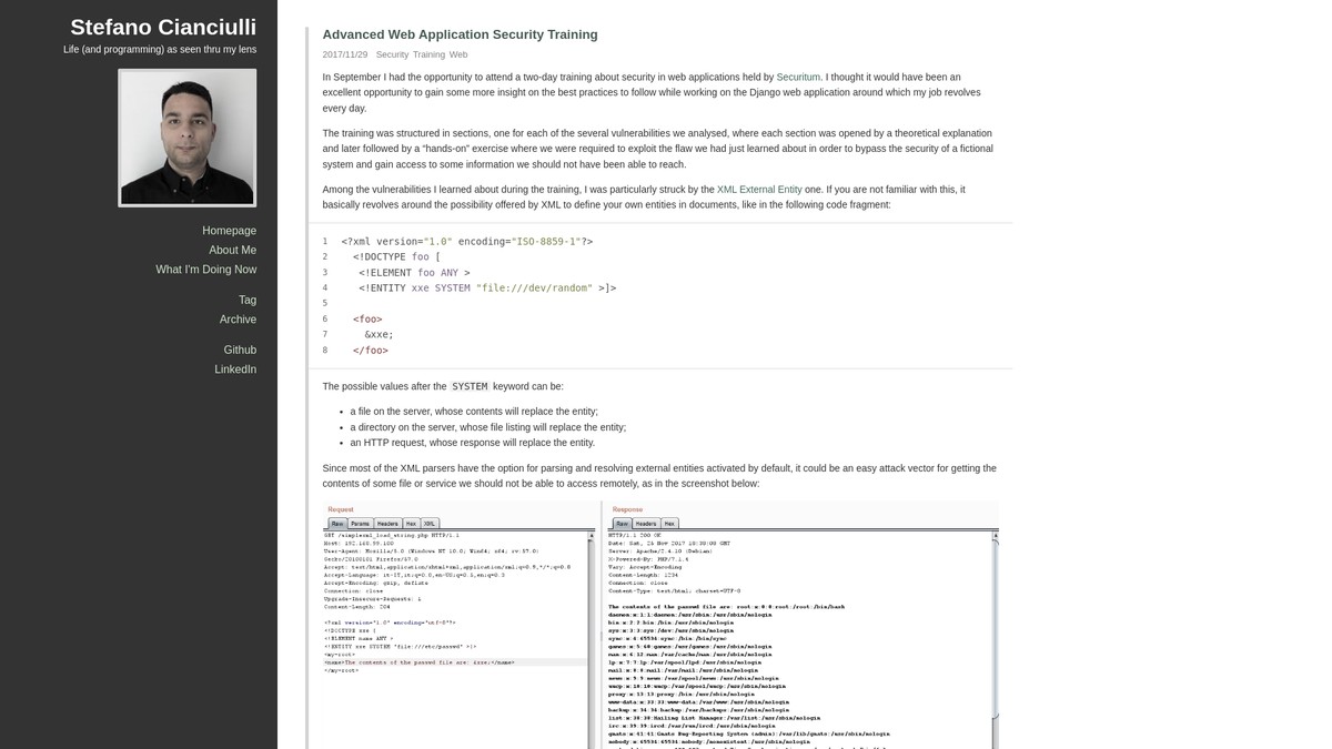 cianciustyles.github.io screenshot