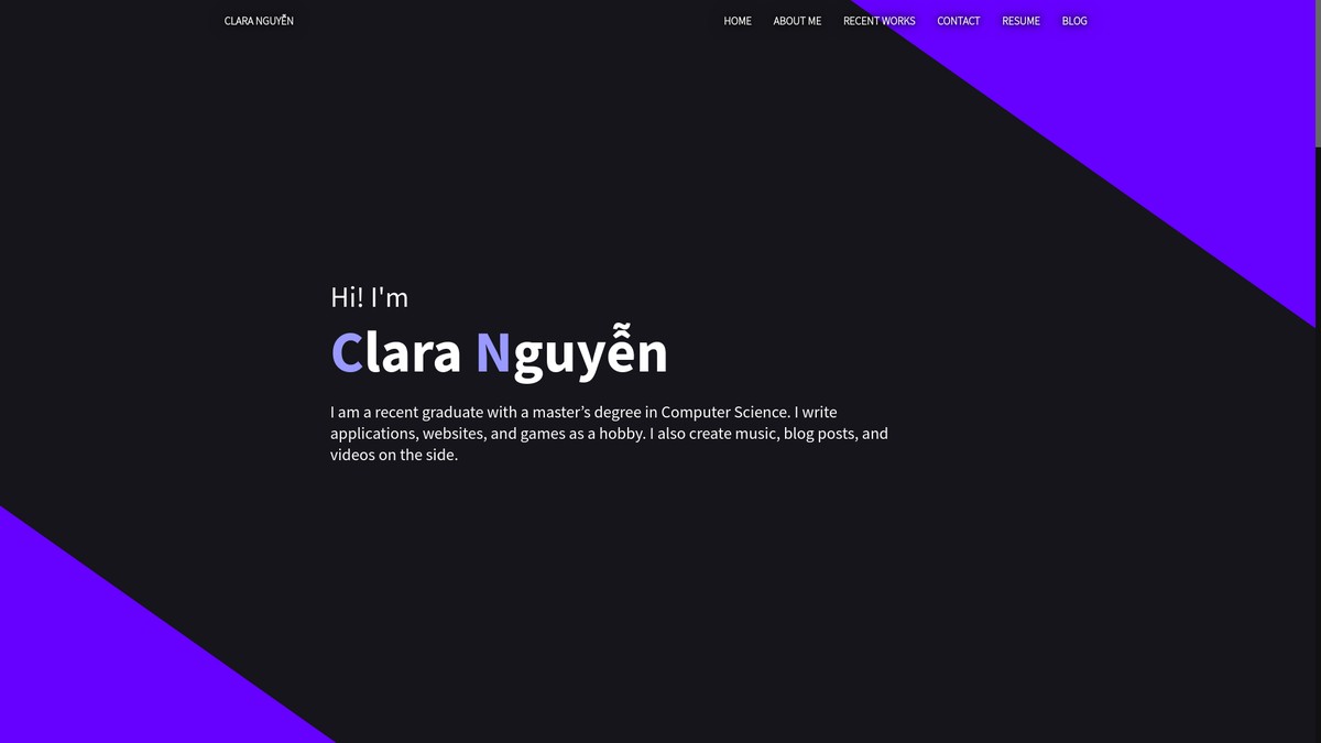 claranguyen.me screenshot