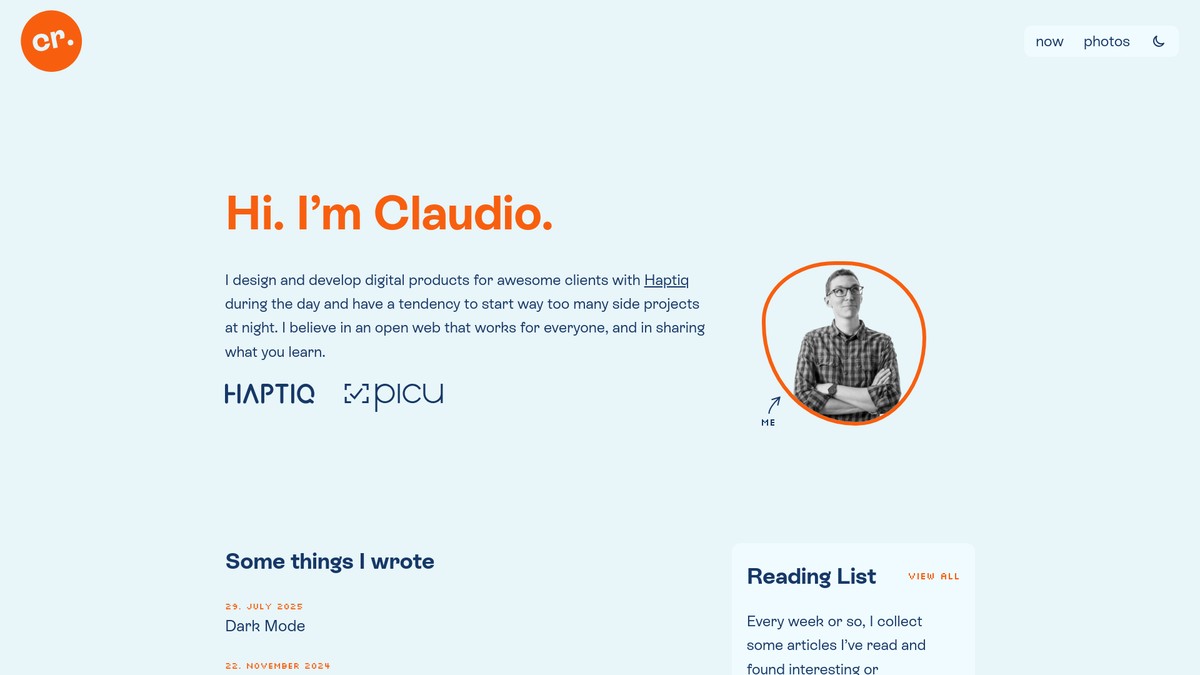 claudiorimann.com screenshot