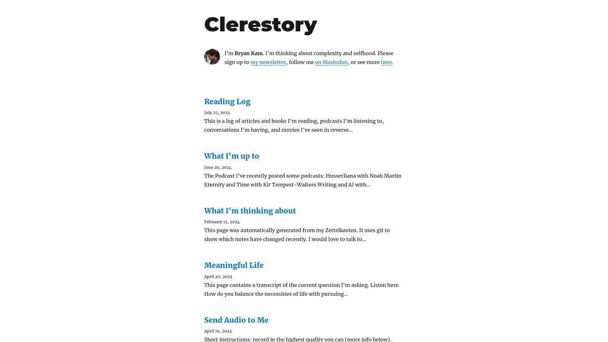 clerestory.netlify.app screenshot