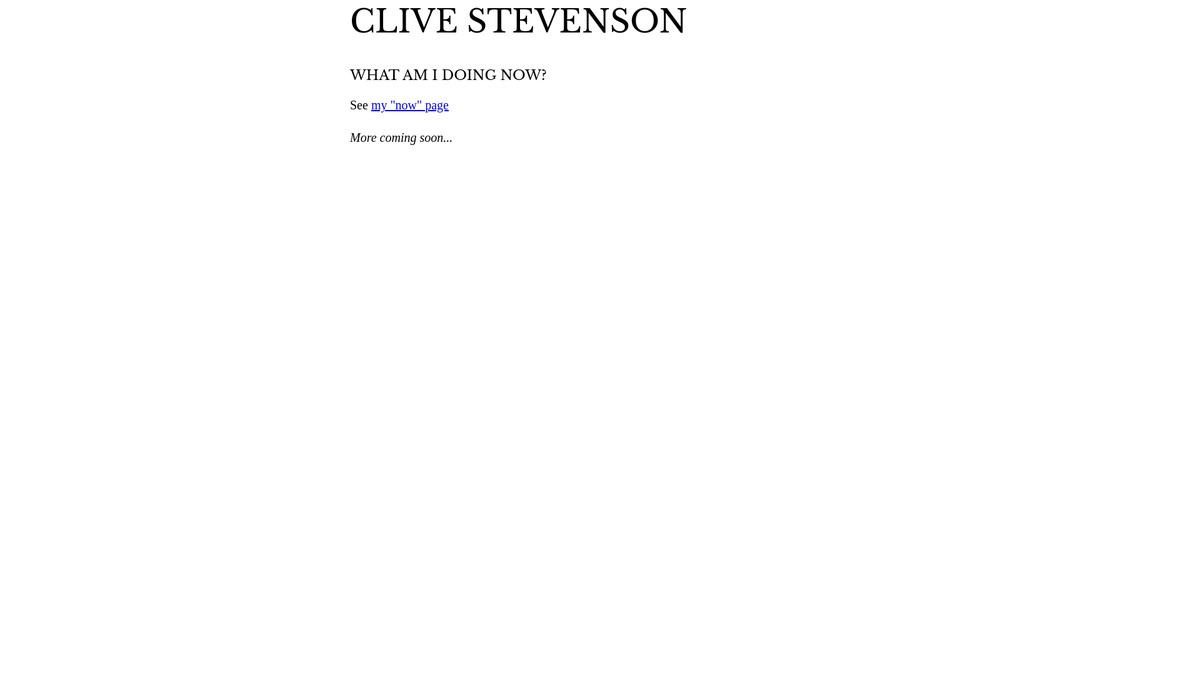 clive-stevenson.com screenshot