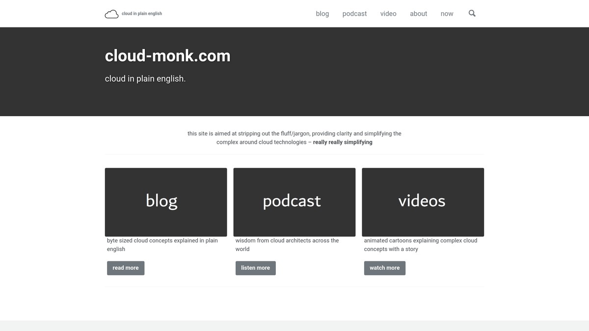 Screenshot of cloud-monk.com