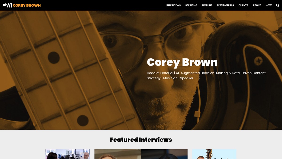 Screenshot of coreybrown.me