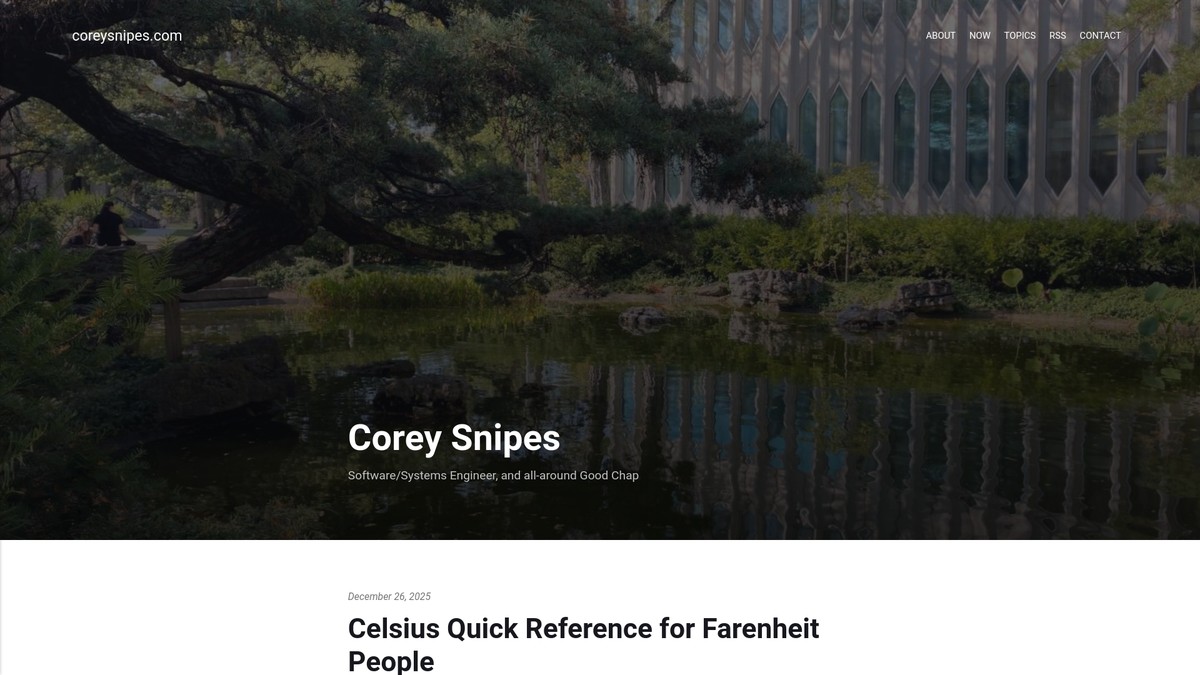 coreysnipes.com screenshot