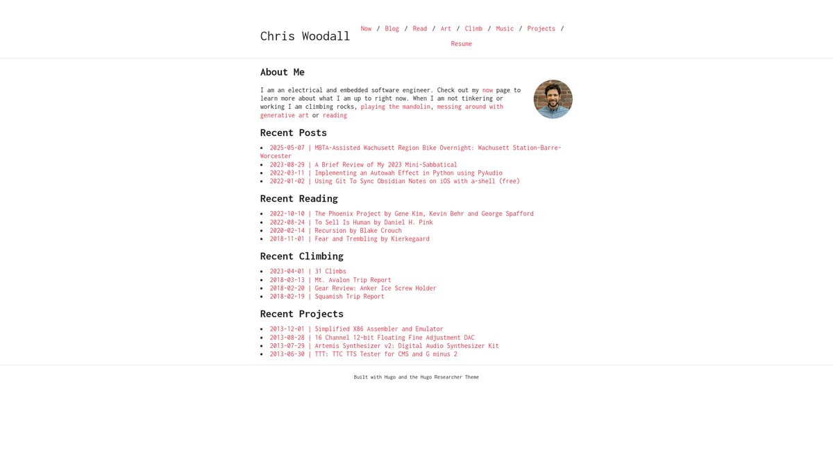 cwoodall.com screenshot