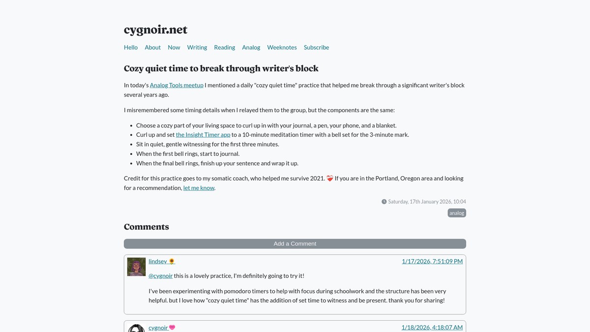 cygnoir.net screenshot
