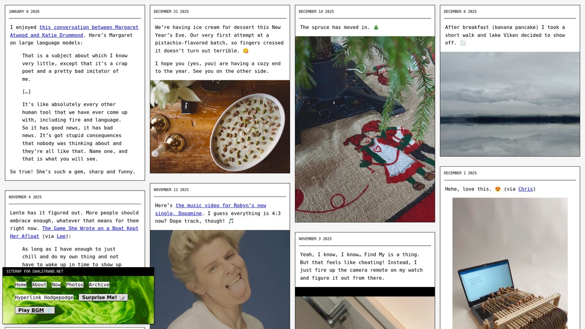 dahlstrand.net screenshot