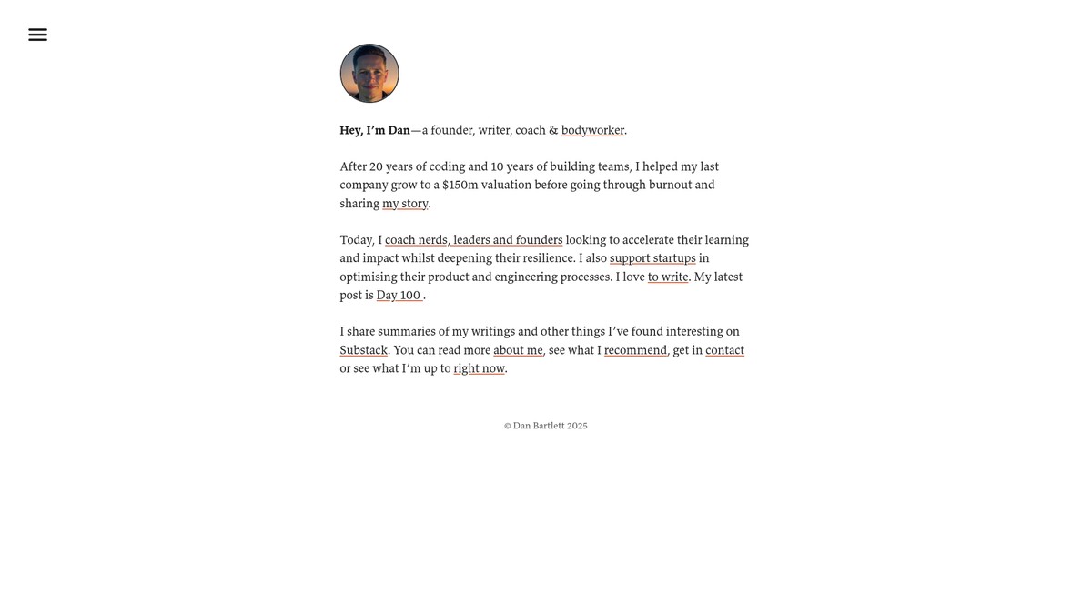 danbartlett.co.uk screenshot