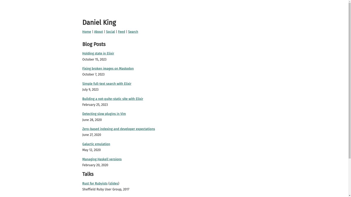 danielking.dev screenshot