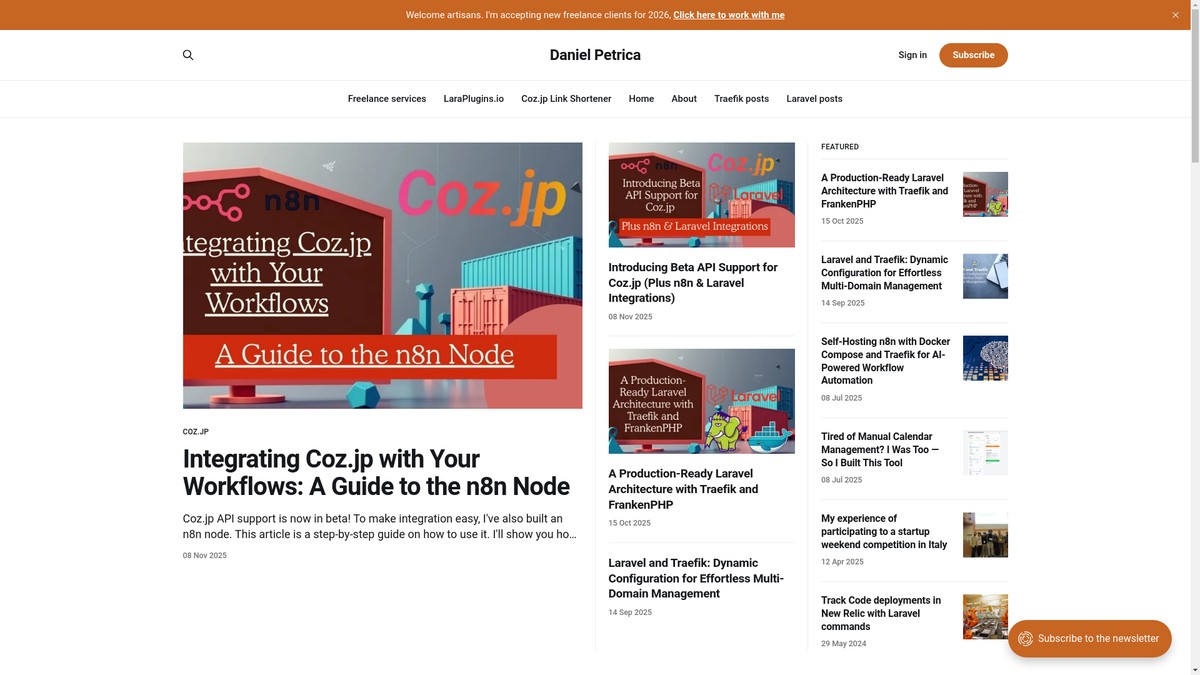 danielpetrica.com screenshot