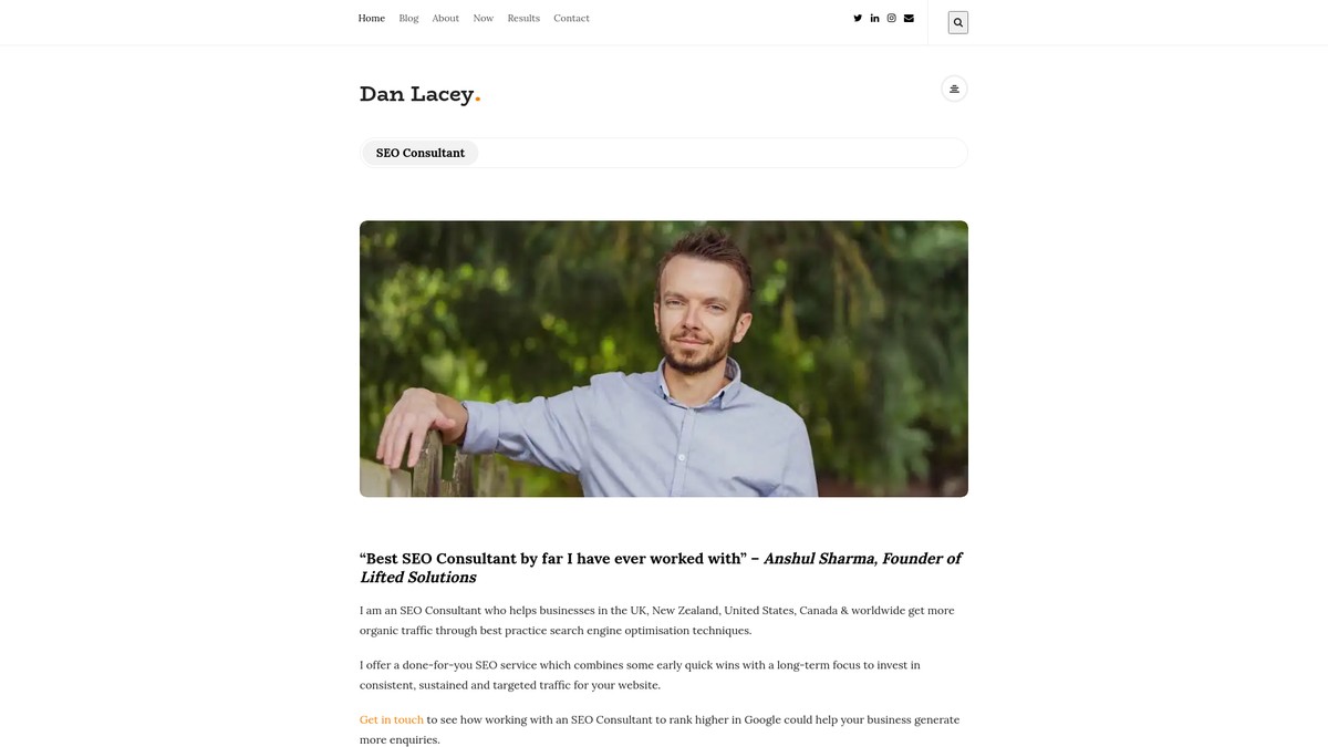 danlacey.com screenshot