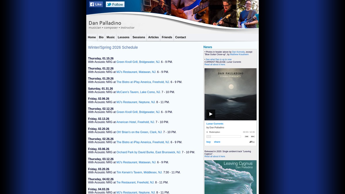 danpalladinomusic.com screenshot