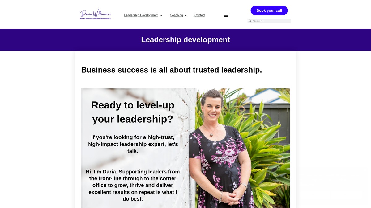 Screenshot of dariawilliamson.com