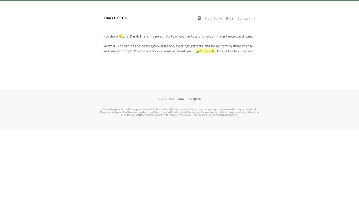 darylcook.com screenshot