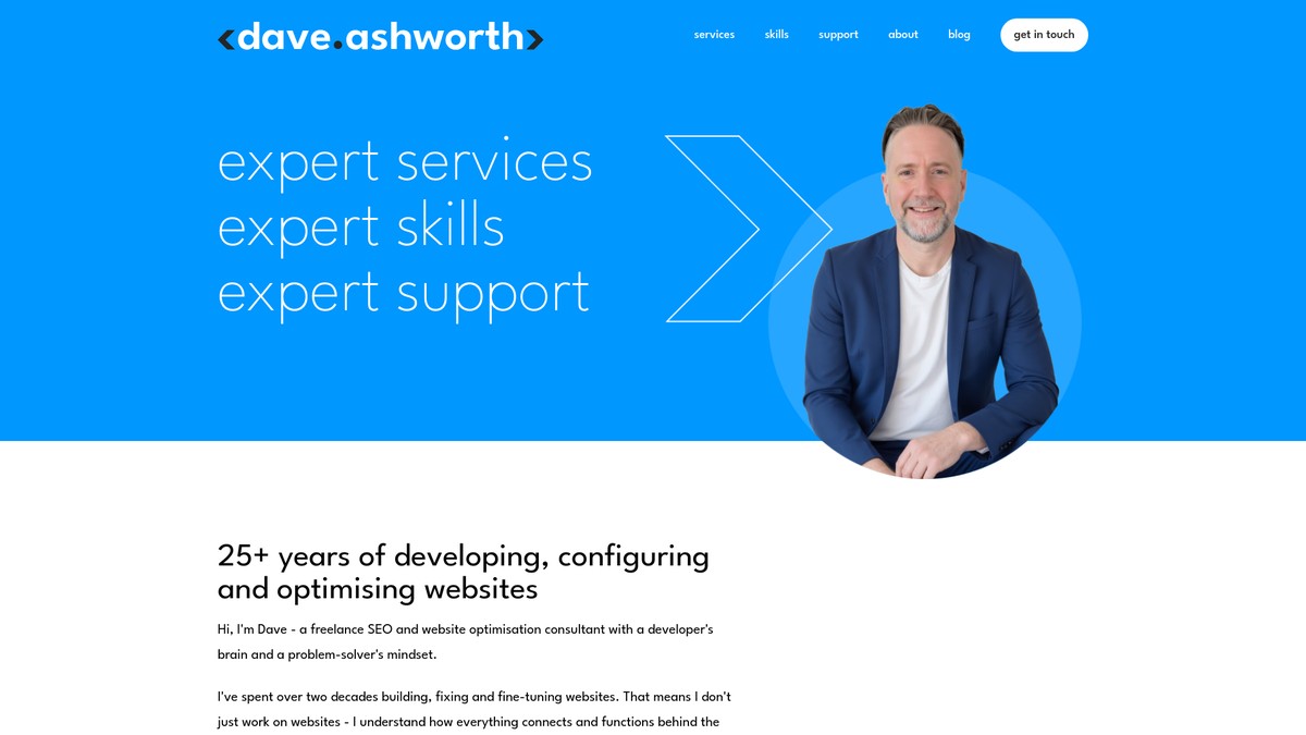 Screenshot of daveashworth.co