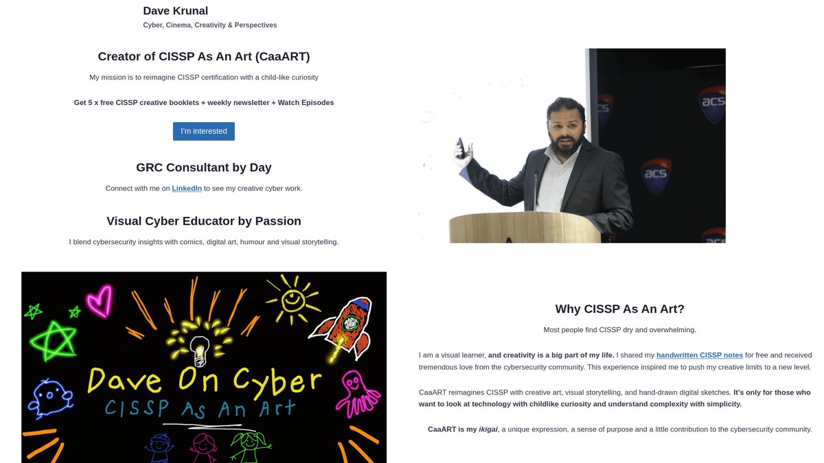 davekrunal.com screenshot