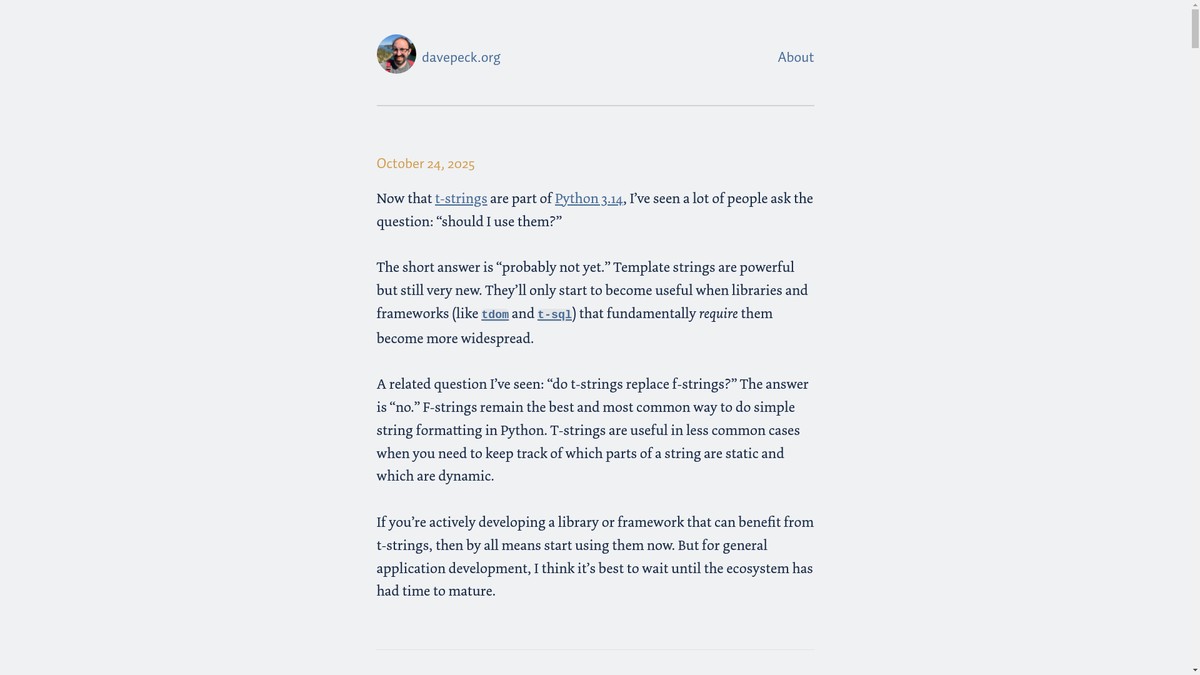 davepeck.org screenshot