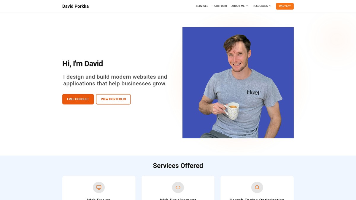 davidporkka.com screenshot