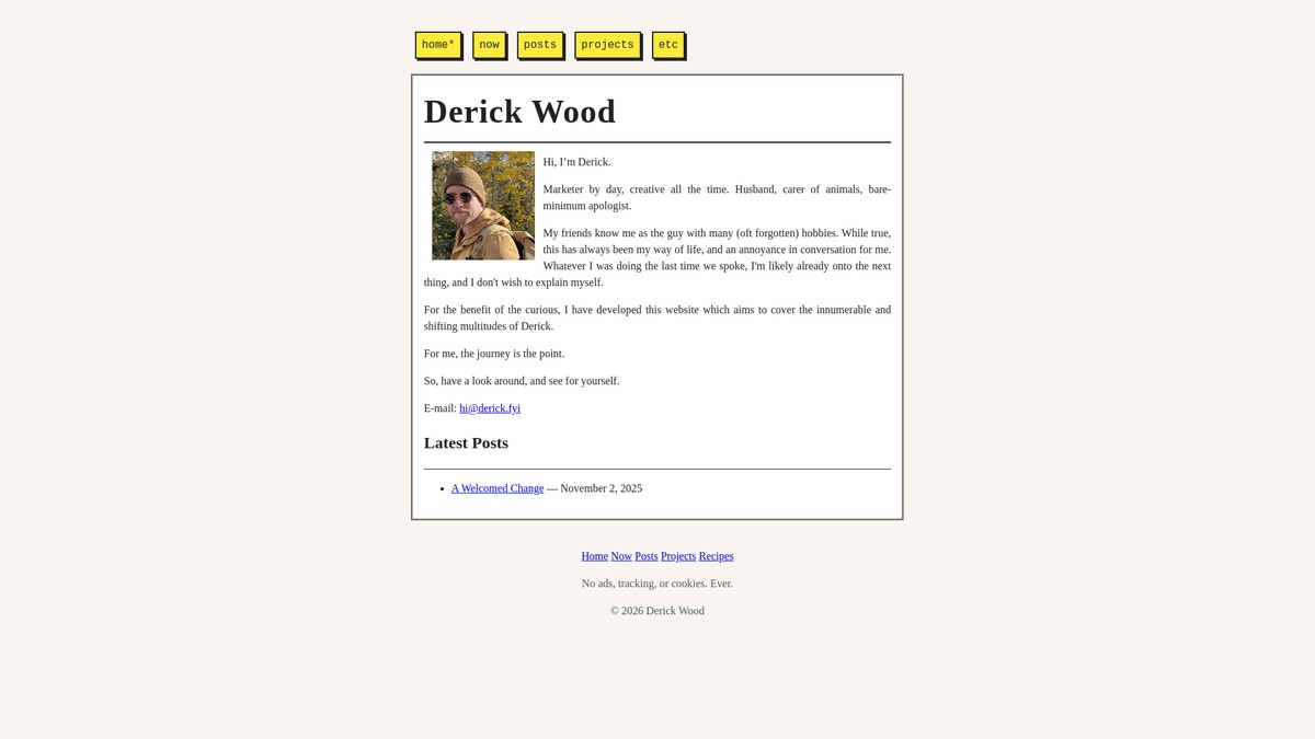 derick.fyi screenshot