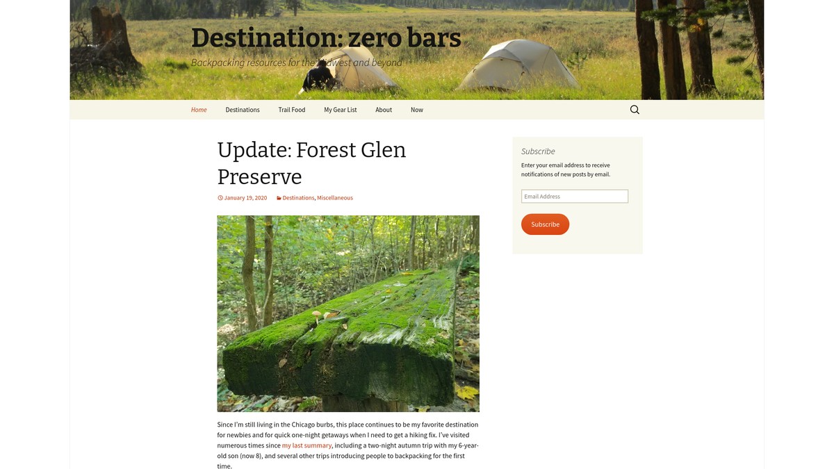 Screenshot of destinationzerobars.com