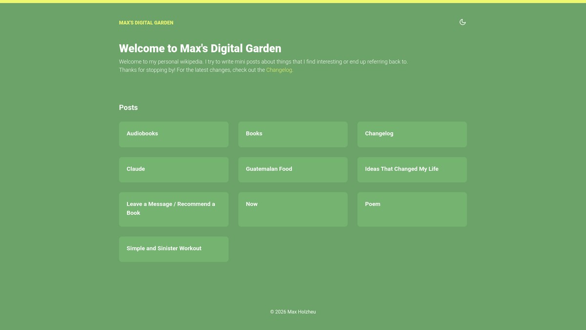 Screenshot of digitalgarden.maxholzheu.com