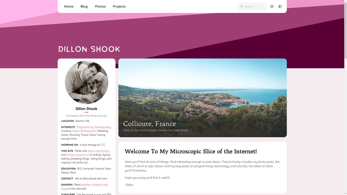 dillonshook.com screenshot