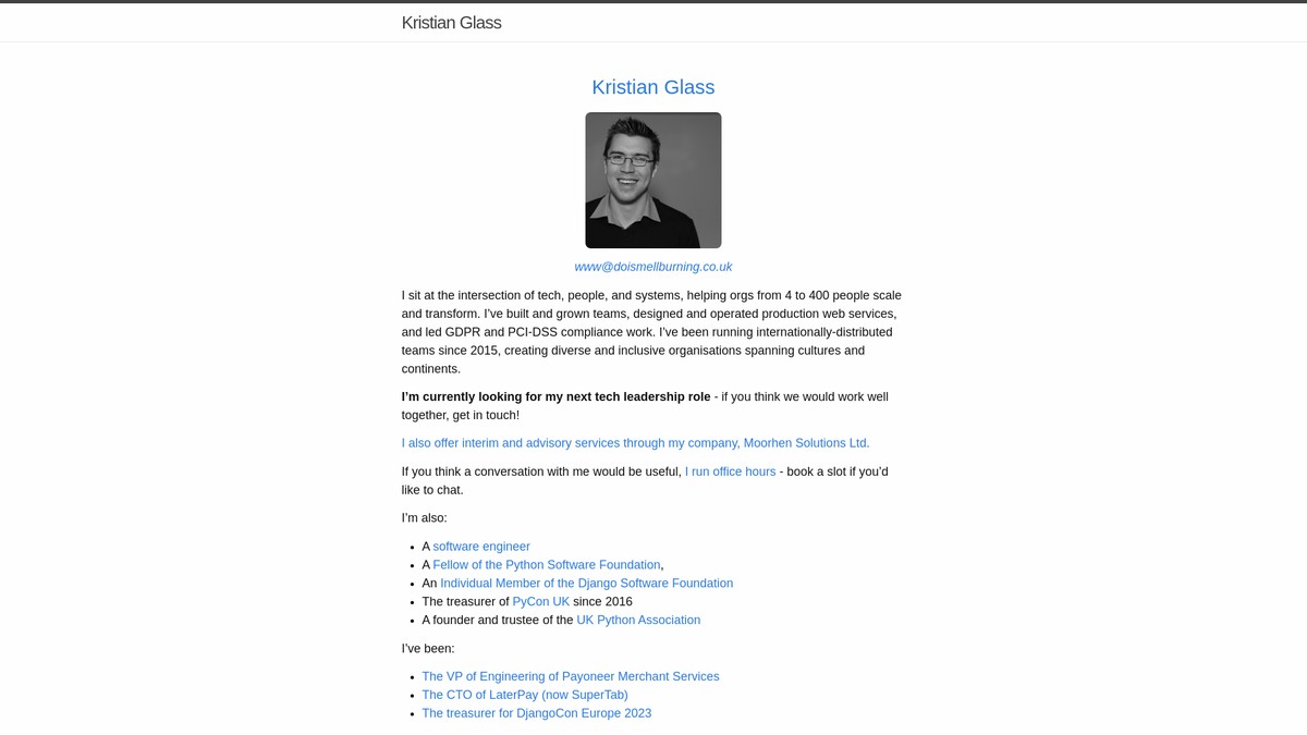 doismellburning.co.uk screenshot