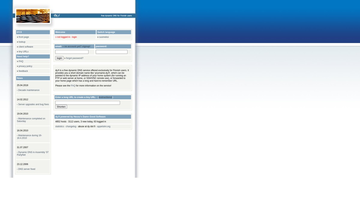 dy.fi screenshot