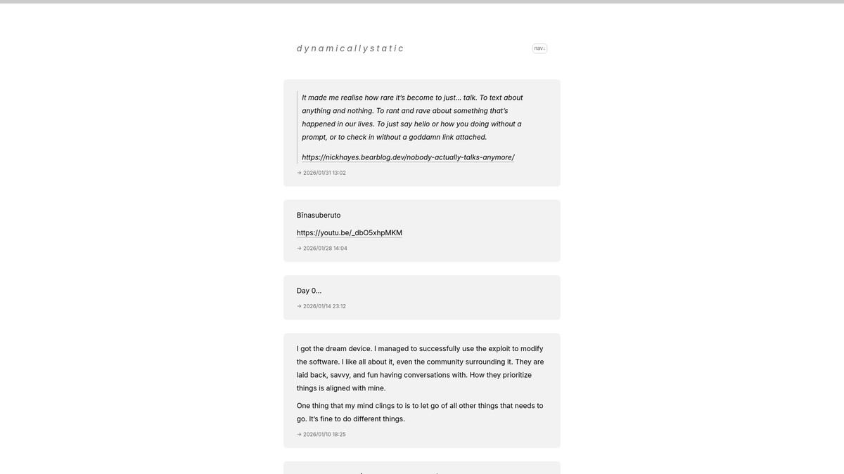 dynamicallystatic.org screenshot
